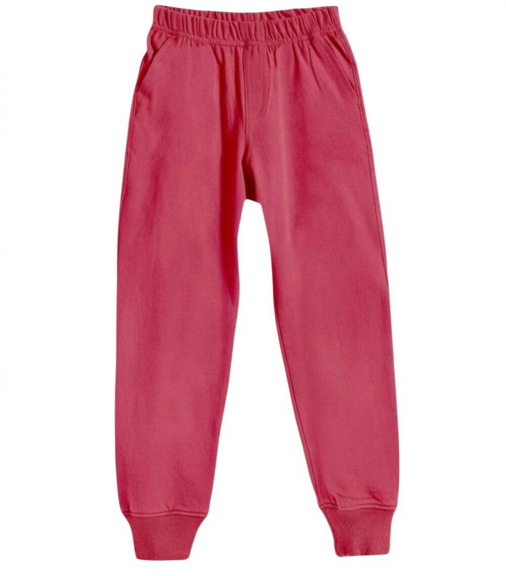 NEW CITY THREADS kids jersey cuff pants in red
